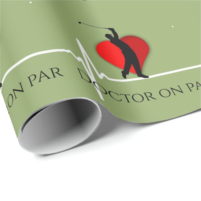 Doctor golf ekg line wrapping paper (Roll Corner)