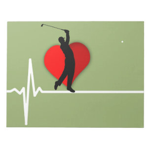 Doctor golfing ekg notepad