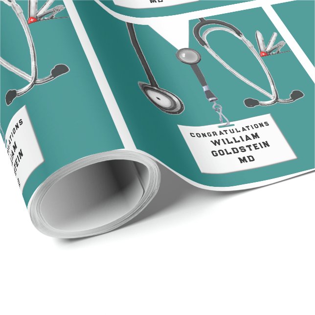 Doctor Graduation Gift Wrapping Paper (Roll Corner)