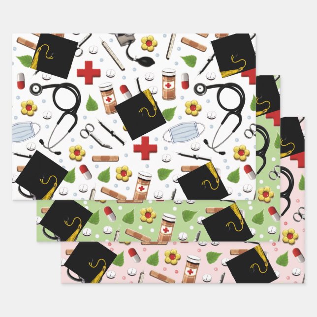 Doctor Graduation Gift Wrapping Paper Sheets (Set)