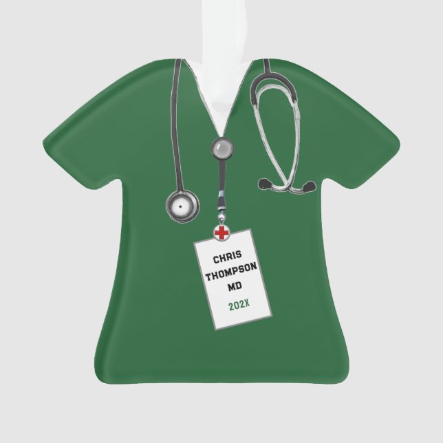 Doctor Graduation Keepsake Gift Ornament (Front)