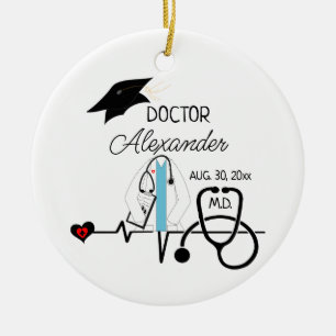 Doctor Graduation Medical Student Grad Christmas  Ceramic Ornament