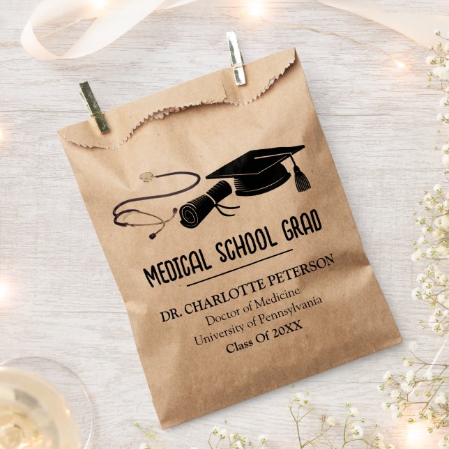 Doctor Graduation Party Goodie  Favour Bag (Clipped)