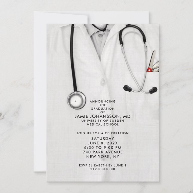 Doctor Graduation Party Invitations (Front)