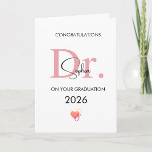 Doctor Graduation Personalised Name Class 2026 Card