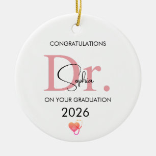 Doctor Graduation Personalised Name Class 2026 Ceramic Ornament