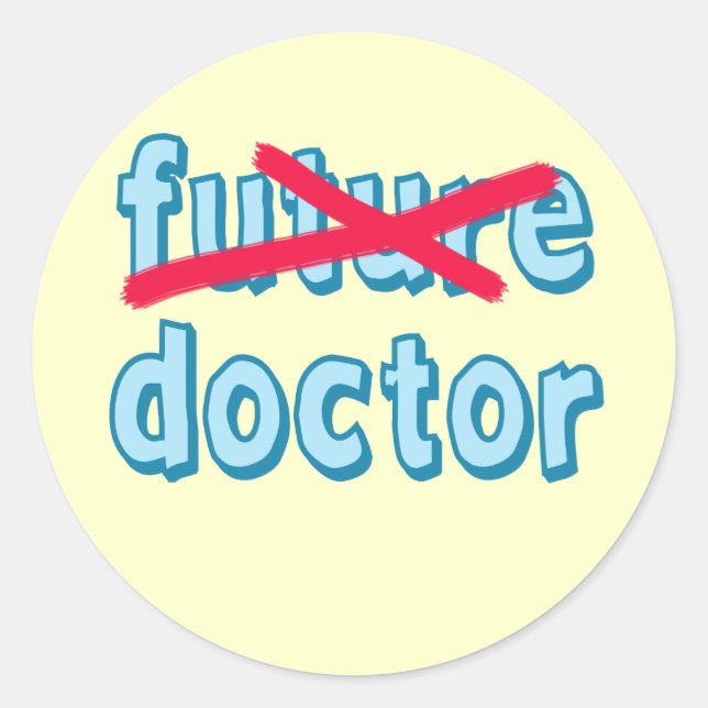 Doctor Graduation Products Classic Round Sticker (Front)