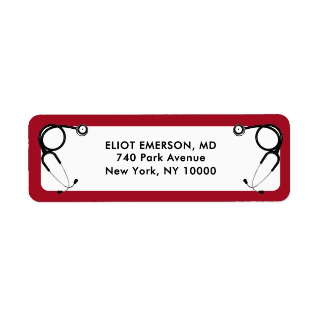 Doctor Graduation Return Address Label (Front)