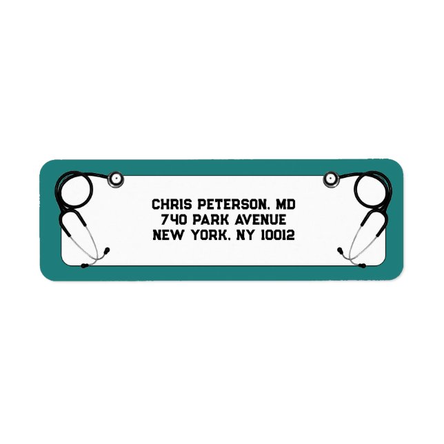 Doctor Graduation Return Address Label (Front)