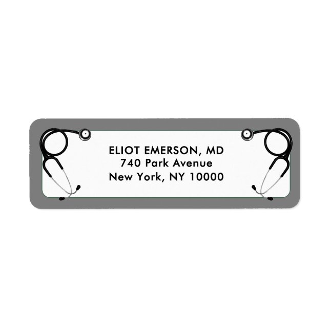 Doctor Graduation Return Address Label (Front)