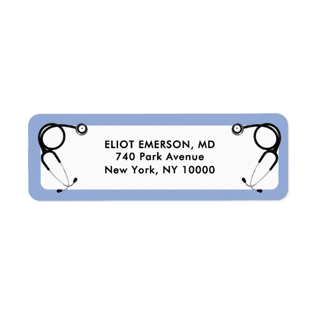 Doctor Graduation Return Address Label (Front)