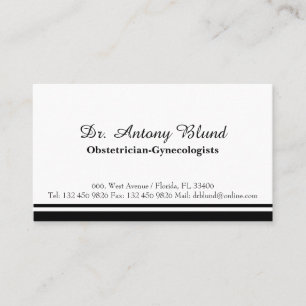Doctor Gynaecologist Obstetrician OBGYN Elegant Business Card