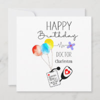 Doctor Happy Birthday Balloons Flat Birthday