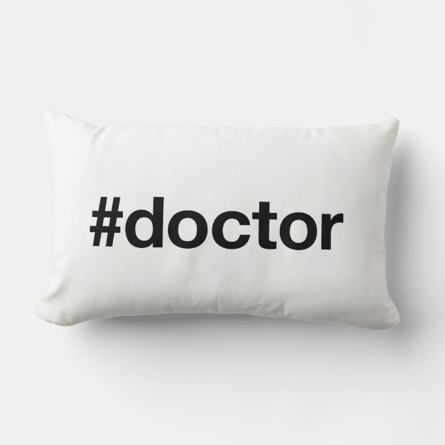 DOCTOR Hashtag Lumbar Cushion (Front)