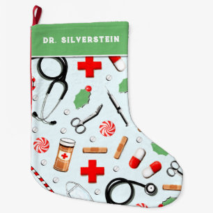 Doctor Holiday Gift Large Christmas Stocking