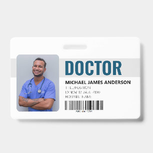 Doctor Hospital Blue ID Badge