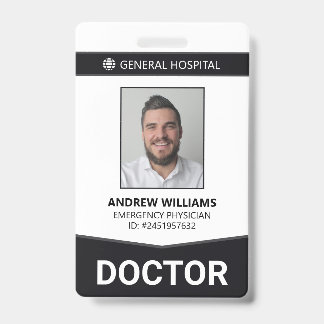 Doctor Hospital Medical Staff ID Badge