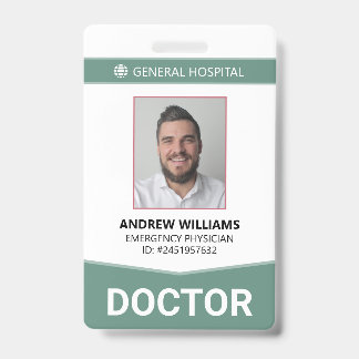Doctor Hospital Medical Staff ID Badge