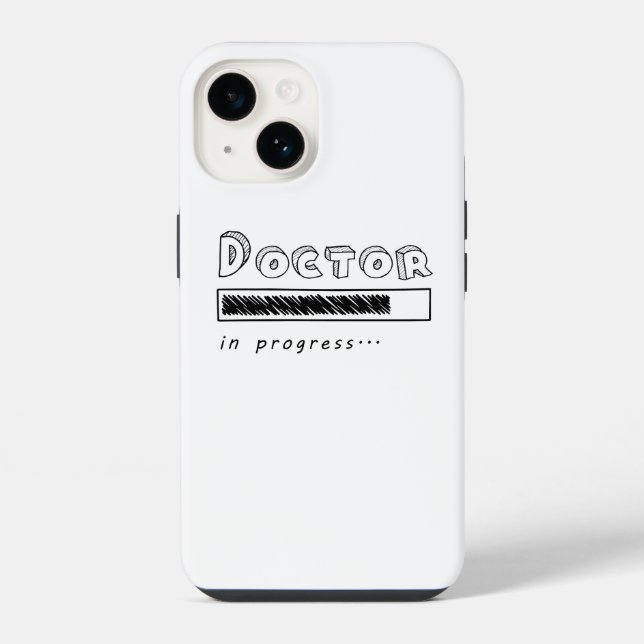 Doctor In Progress Funny Med Student Loading Bar iPhone Case (Back)