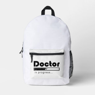 Doctor in Progress Loading Bar Funny Med Student Printed Backpack