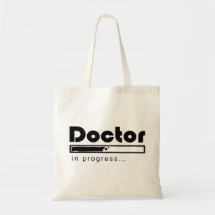 Doctor in Progress Loading Bar Funny Med Student Tote Bag