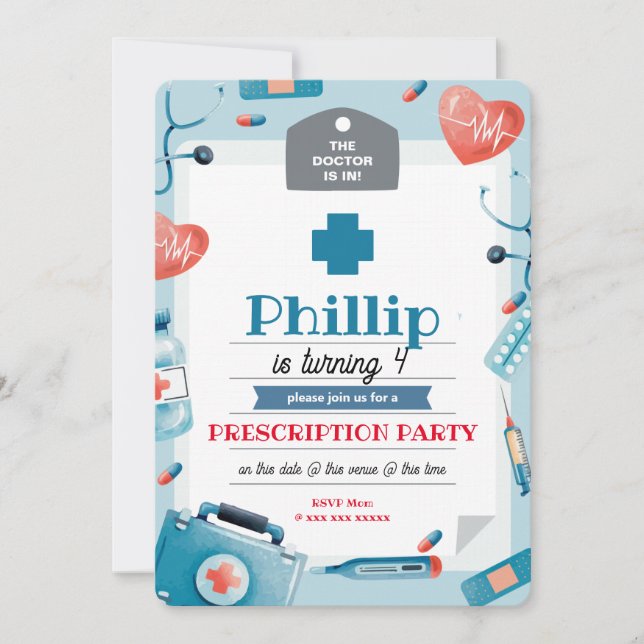 Doctor Invitation for kids (Front)