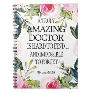 Doctor Leaving Gift Thank you Goodbye Appreciation Notebook