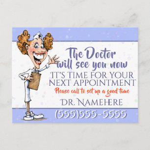 Doctor Medical Appointment Reminder Customisable Postcard