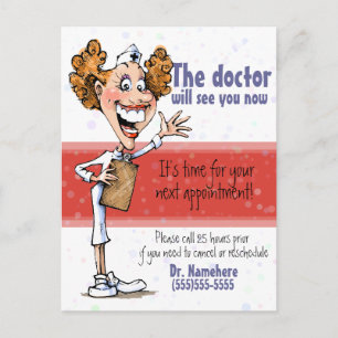 Doctor/Medical appointment reminder postcard