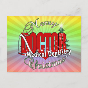 DOCTOR MEDICAL DENTISTRY MERRY CHRISTMAS HOLIDAY POSTCARD