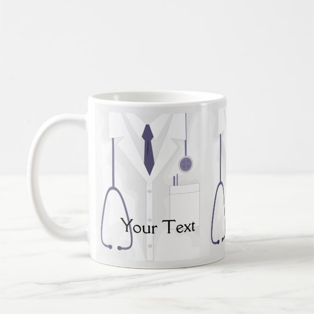 Doctor Medical Lab Coat Custom  Coffee Mug (Left)