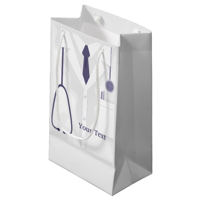 Doctor Medical Lab Coat Custom  Small Gift Bag (Front Angled)
