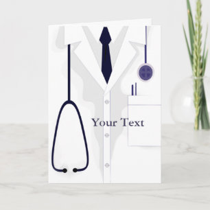 Doctor Medical Lab Coat Jacket Greeting Card