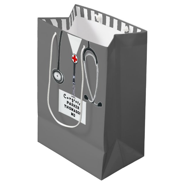 Doctor Medical School Grad Medium Gift Bag (Front Angled)