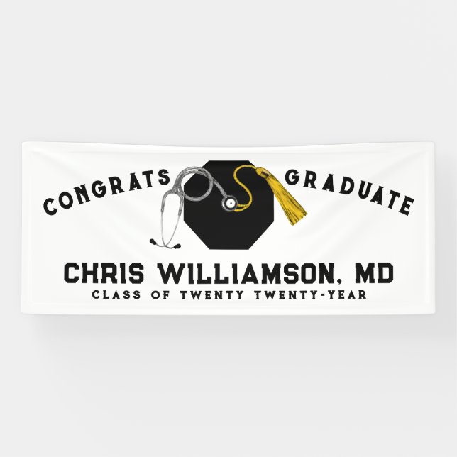 Doctor Medical School Graduation Banner (Horizontal)