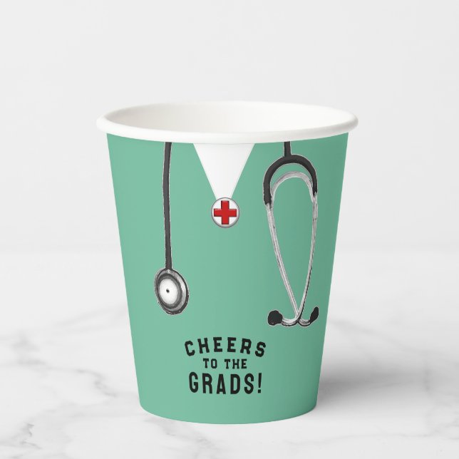 Doctor Medical School Graduation Paper Cups (Front)