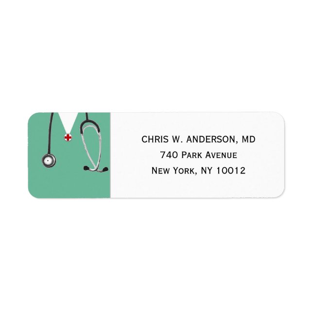 Doctor Medical School Graduation Return Address Label (Front)