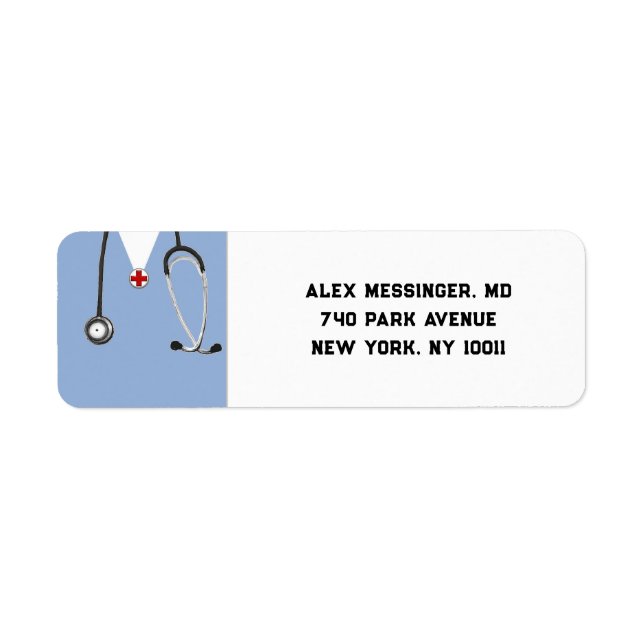 Doctor Medical School Graduation Return Address Label (Front)