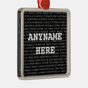 Doctor Medical Terminology Christmas Metal Ornament