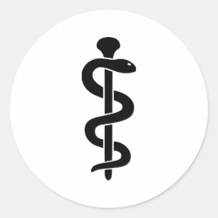 Doctor medicine classic round sticker