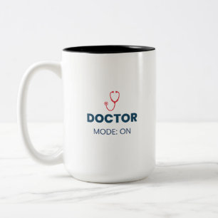 Doctor Mode On Funny Medical Design Two-Tone Coffee Mug