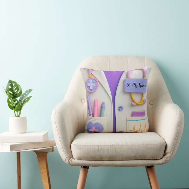 Doctor Mug Medical Themed Gift for Healthcare Prof Cushion (Chair)