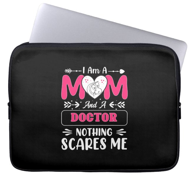 Doctor Mum, Funny Doctor Mum Laptop Sleeve (Front)