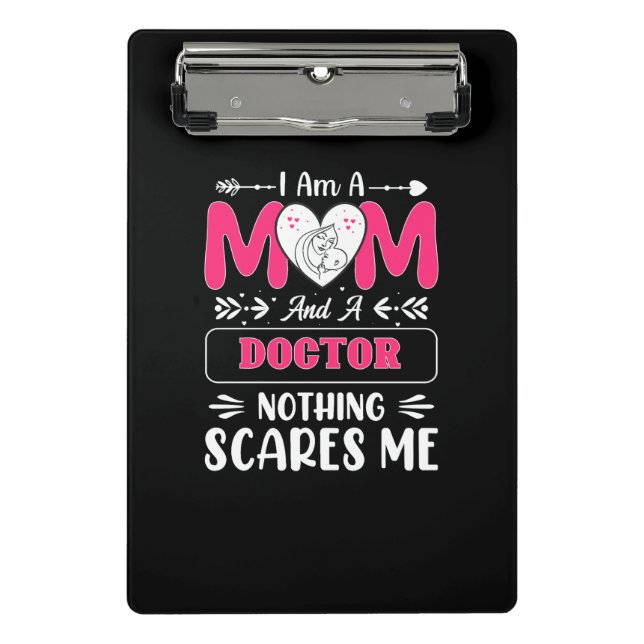 Doctor Mum, Funny Doctor Mum Mini Clipboard (Front)