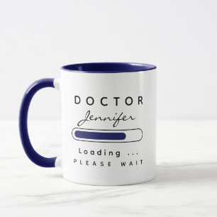 DOCTOR [Name] Loading Navy & White Mug