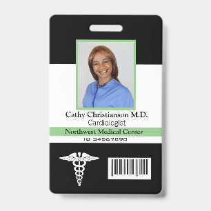 Doctor Name Photo Badge Scanner Code ID Badge
