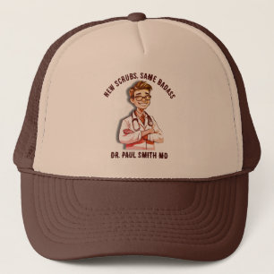 DOCTOR New scrubs same badass green Trucker Hat
