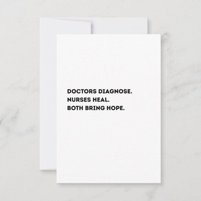 Doctor & Nurse Definition Card – Heartfelt  (Front)