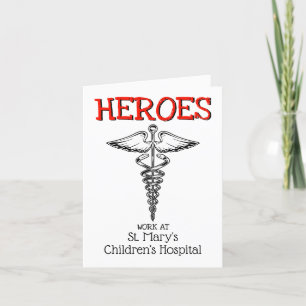 Doctor Nurse Medical Symbol Nursing Health Care Thank You Card