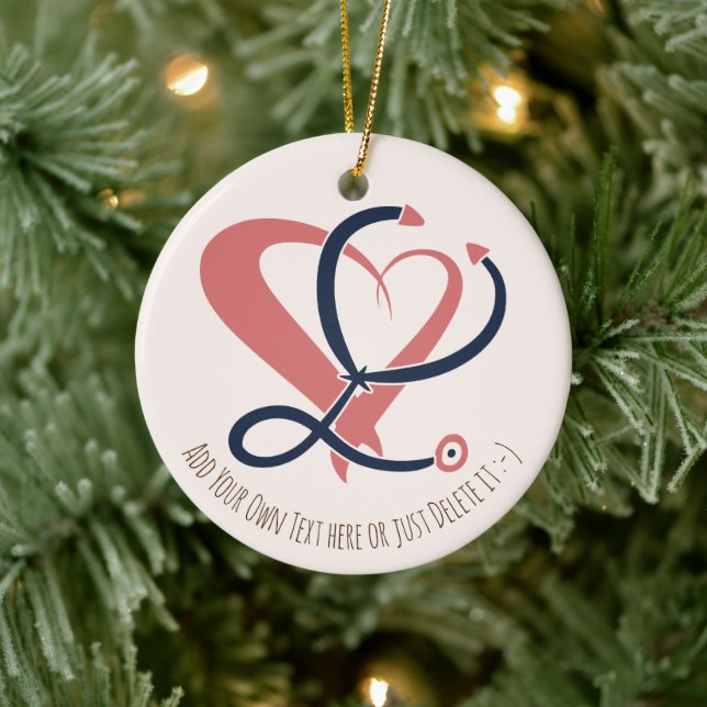 Doctor, nurse, paramedic, emergency gift template ceramic ornament (Tree)
